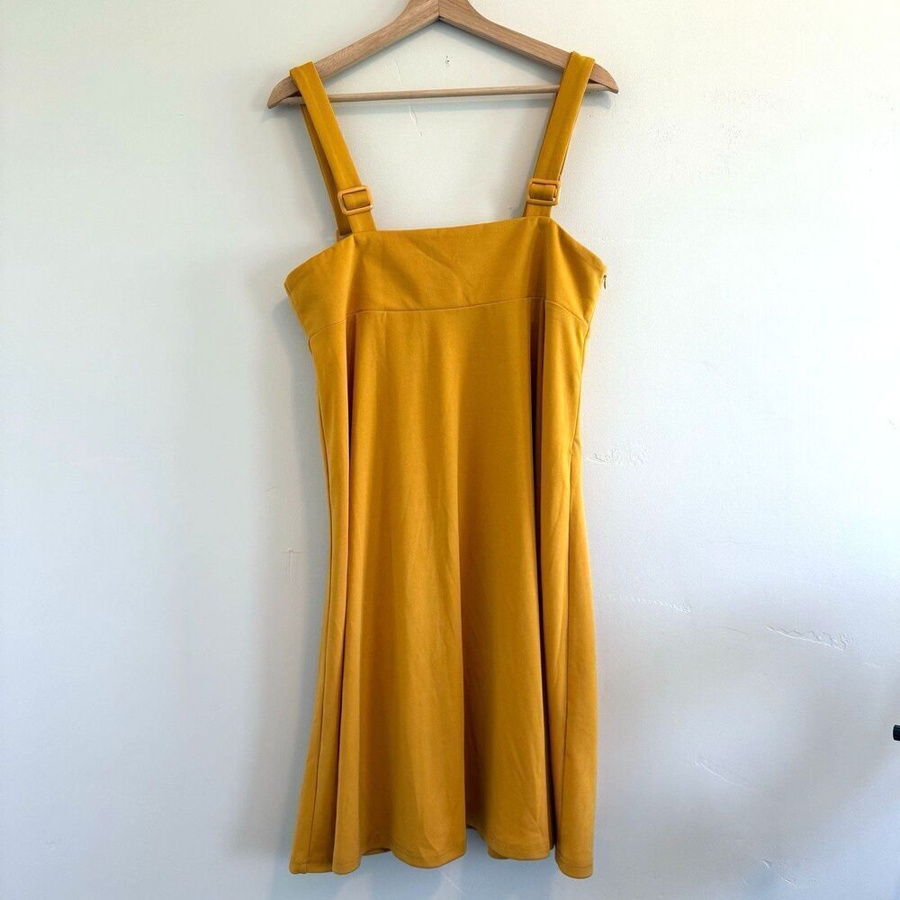 Belle Poque mustard yelllow streight mini sleeveless dress plus size 2XL